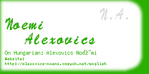 noemi alexovics business card